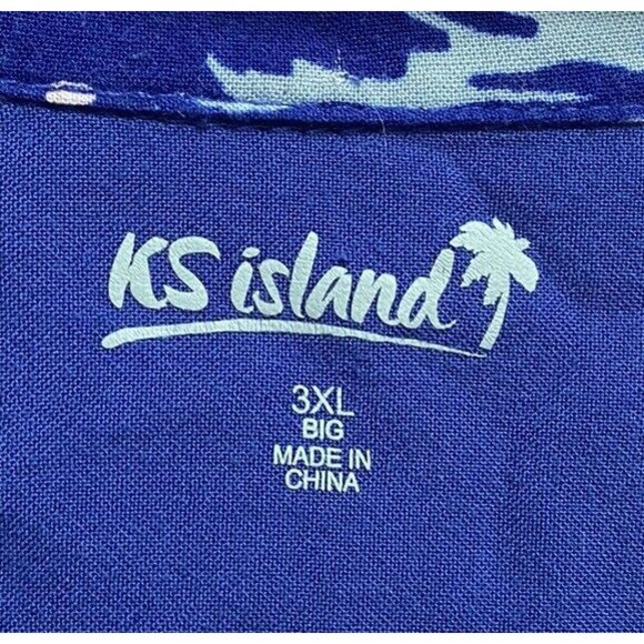 KS Island Men's Santa Claus Hawaiian Shirt Size 3XL Big Used - Picture 5 of 9